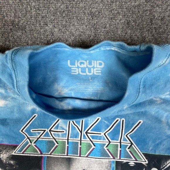 Liquid Blue Genesis The Lamb Lies Down on Broadway Tie Dye Shirt Mens Large Blue - Picture 3 of 5